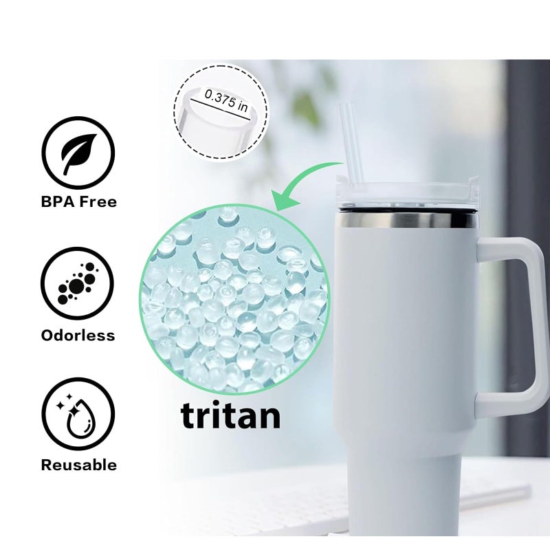 VGHNQ Straw for Stanley Flowstate 30 oz Cup, Replacement Straw Compatible with Stanley Quencher Tumbler Straws, 6 Reusable Straws with 1 Cleaning Brush, Tritan, Clear - Image 5